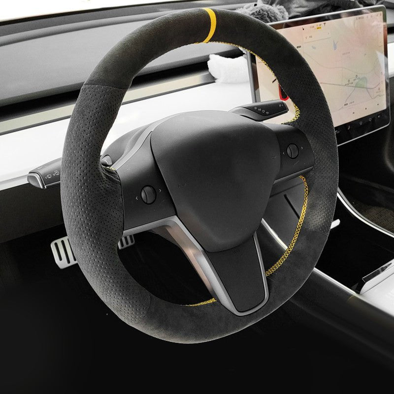Carbon steering wheel insert for Tesla Model 3 and Y