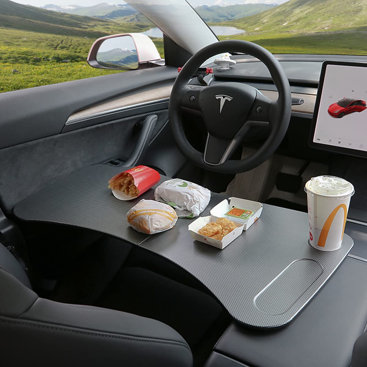 Yz Tisch Schreibtisch für Tesla Modell 3 2023 Auto Lenkrad Laptop