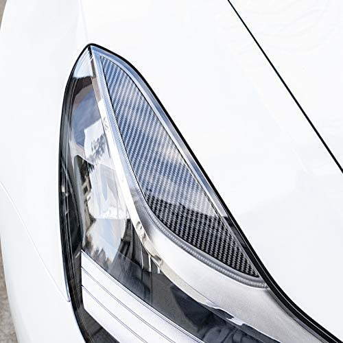 OLSIZ Auto-Scheinwerfer-Augenbraue für Tesla Model 3 2017 2018 2019 2020  2021 2022,Autoscheinwerfer Augenbraue Trim Aufkleber Auto-Styling  Zubehör.,Gloss Black : : Auto & Motorrad