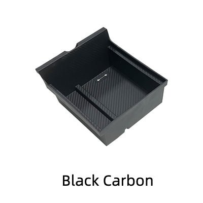 TESERY Official Store Perforated Center Console Organizer Storage Box Suitable for Tesla Model 3 / Model Y 2021-2023 Black Carbon