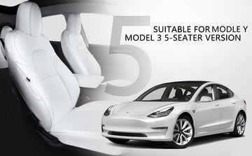 Revealed the Tesla Model Y White Seat Covers and Surrounding Protective Tesla Accessories in 2024 - Tesery Official Store