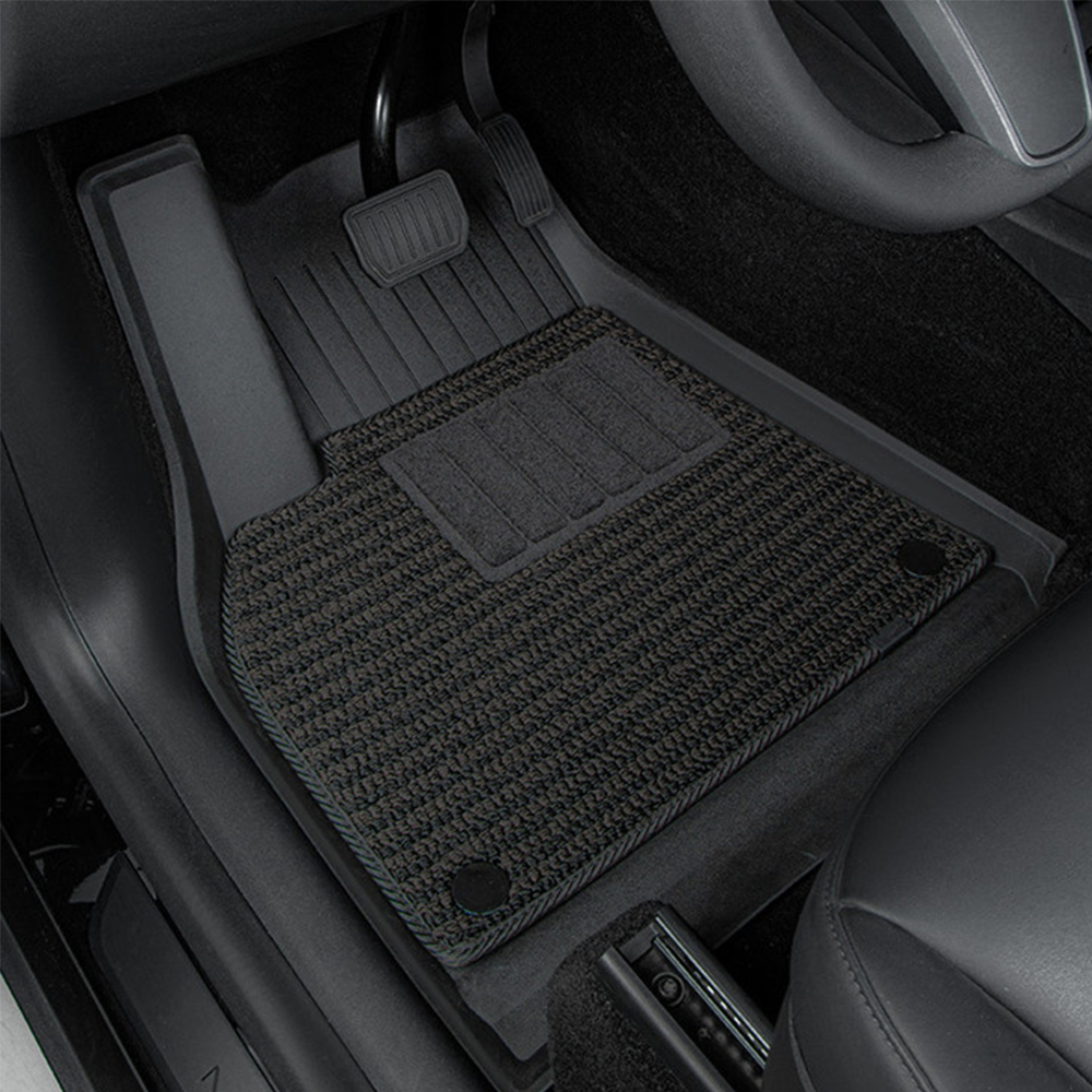 TESERY TPE+Menes Double Layer Floor Mats for Tesla Model 3 2021-2023.10 & Model Y 2021-2024 - Tesery Official Store