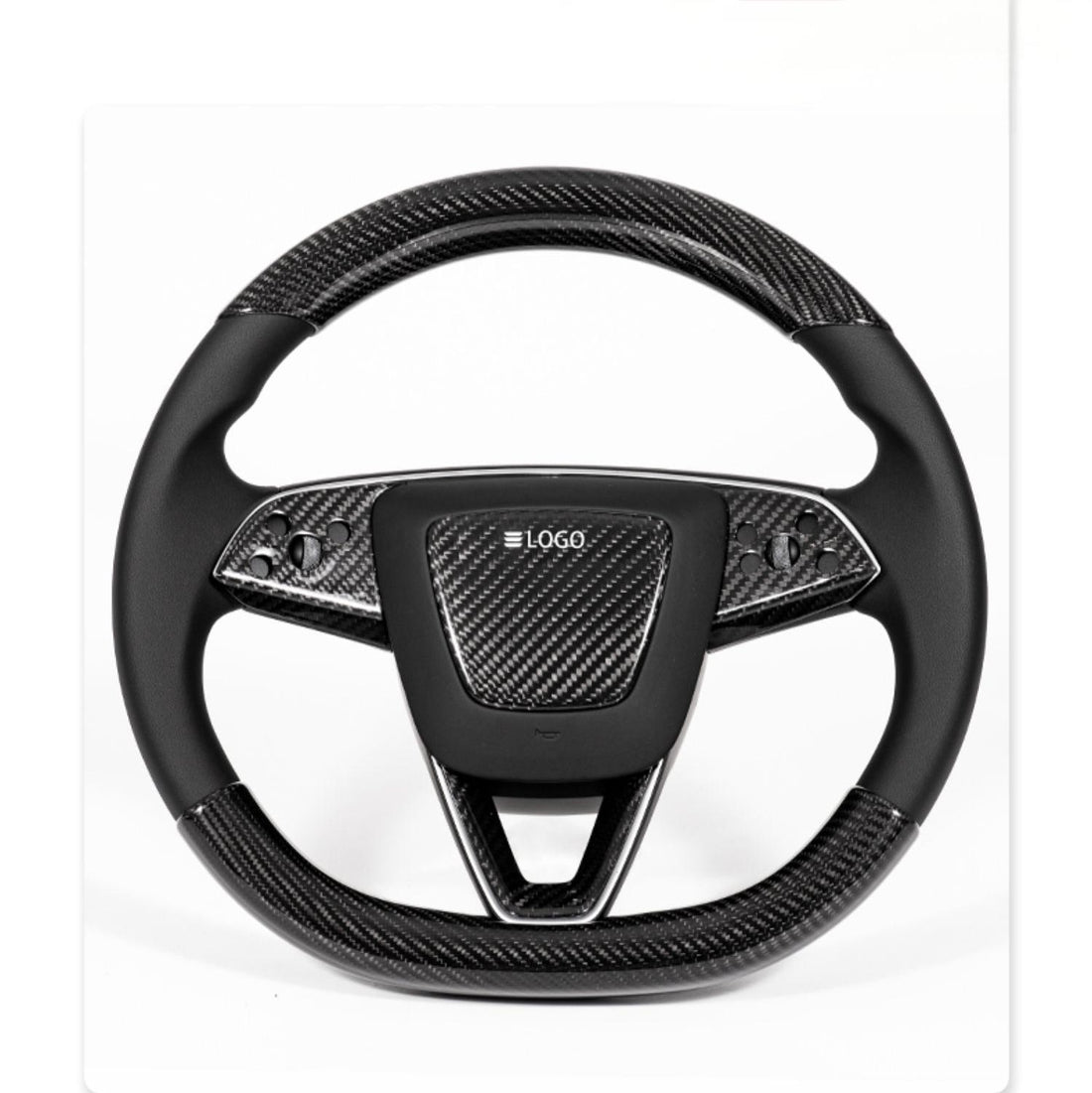 Steering Wheel Trim Covers for New Model Y & Model 3 Highland | Real Dry Carbon Fiber