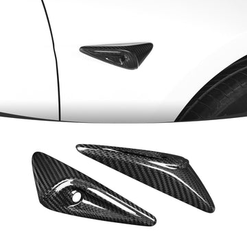 Real Carbon Fiber Full Side Camera Covers for Model 3/Y (2 Pcs)