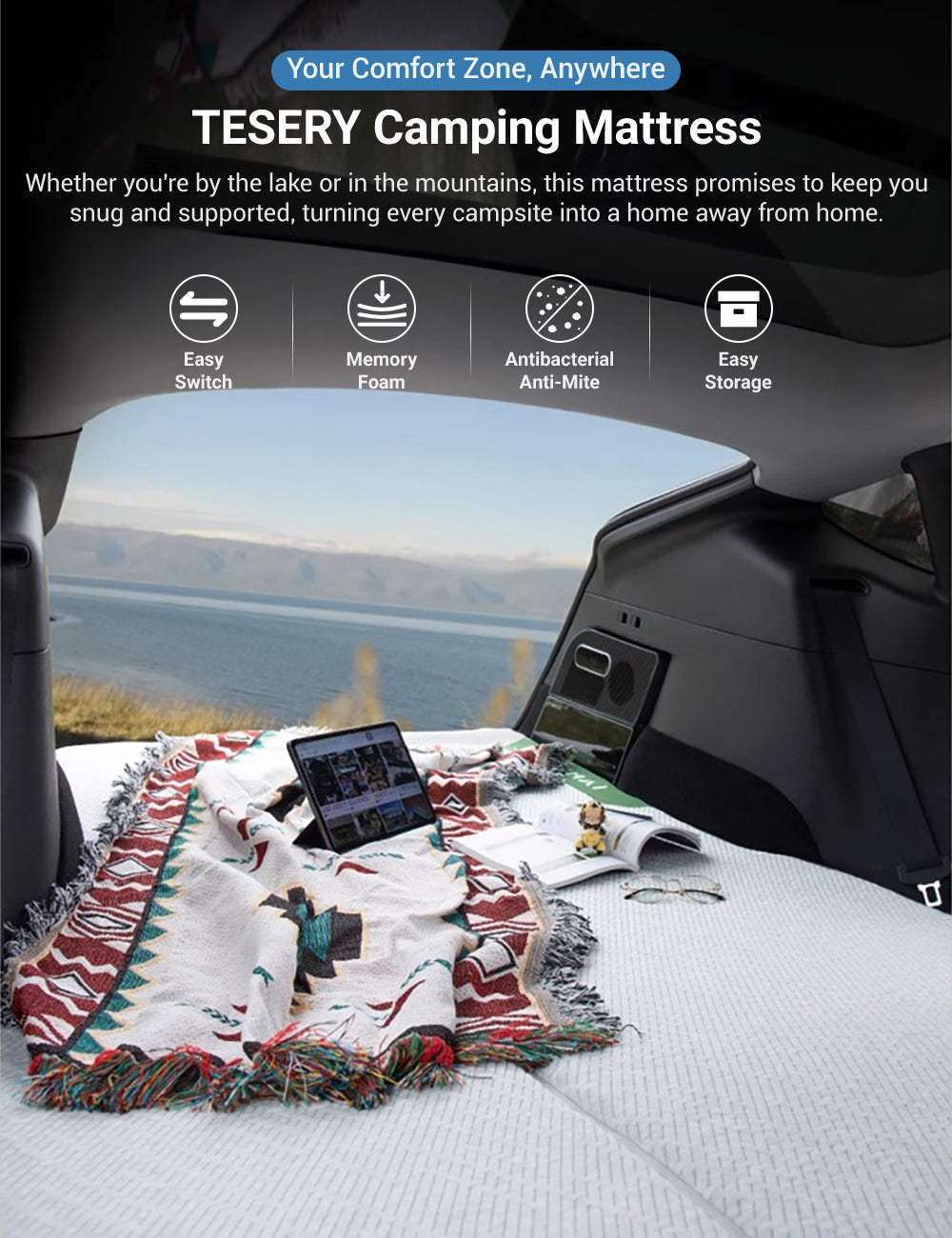 TESERY Camping Mattress for Tesla Model 3/Y