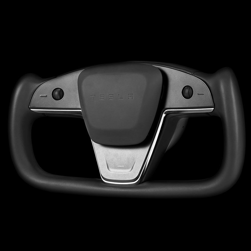 TESERY Touch Control Yoke Plaid Steering Wheel Replacement for Model 3 / Y