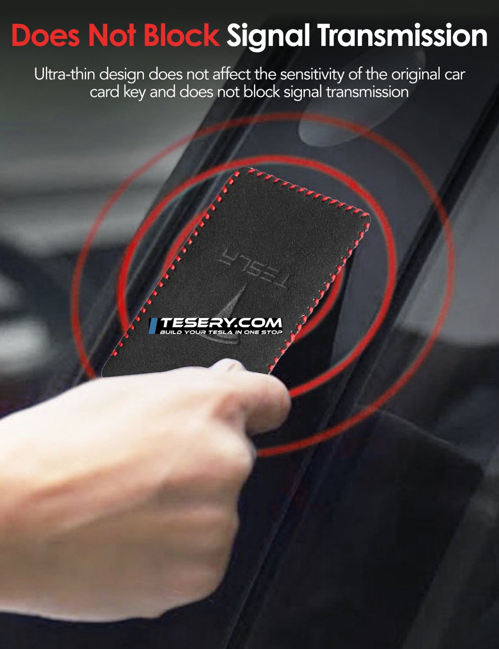 Alcantara Card Key Holder for Tesla Model 3 / Model Y - Tesery Official Store