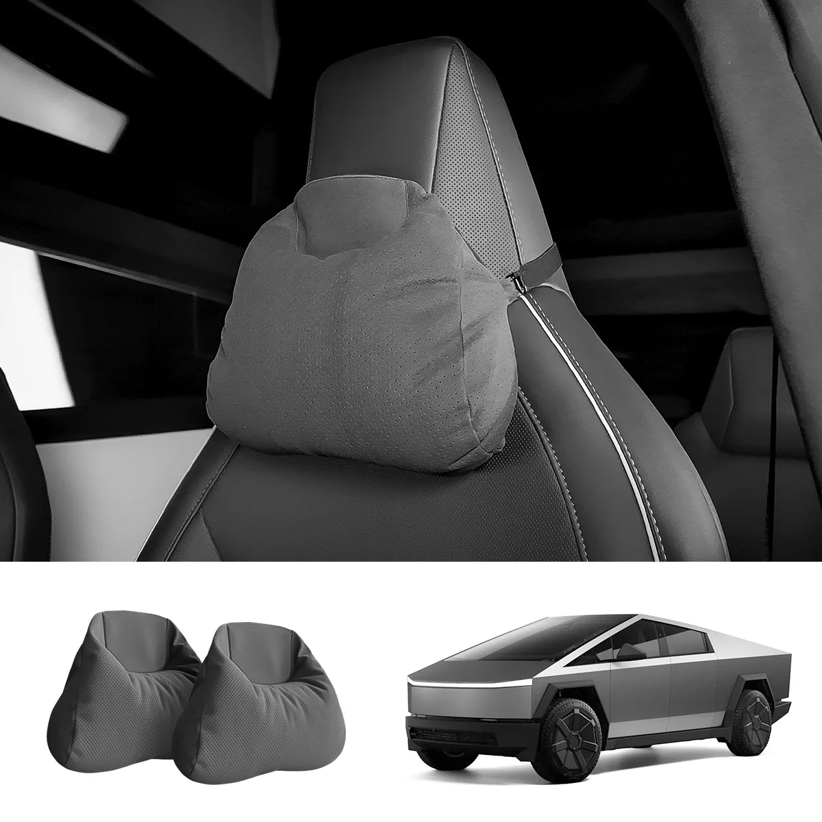 Alcantara Neck Support Pillow for Cybertruck (2Pcs) - Tesery Official Store