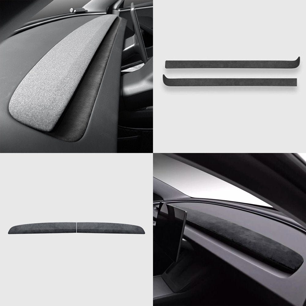 Alcantara Spliced Dash Trim for Tesla Model 3 Highland (2PCS) - Tesery Official Store