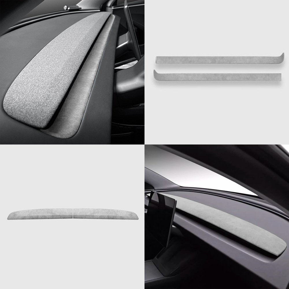 Alcantara Spliced Dash Trim for Tesla Model 3 Highland (2PCS) - Tesery Official Store