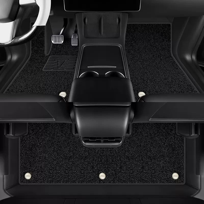 All - round white leather Floor Mats for Tesla Model 3 Highland / Y - Tesery Official Store