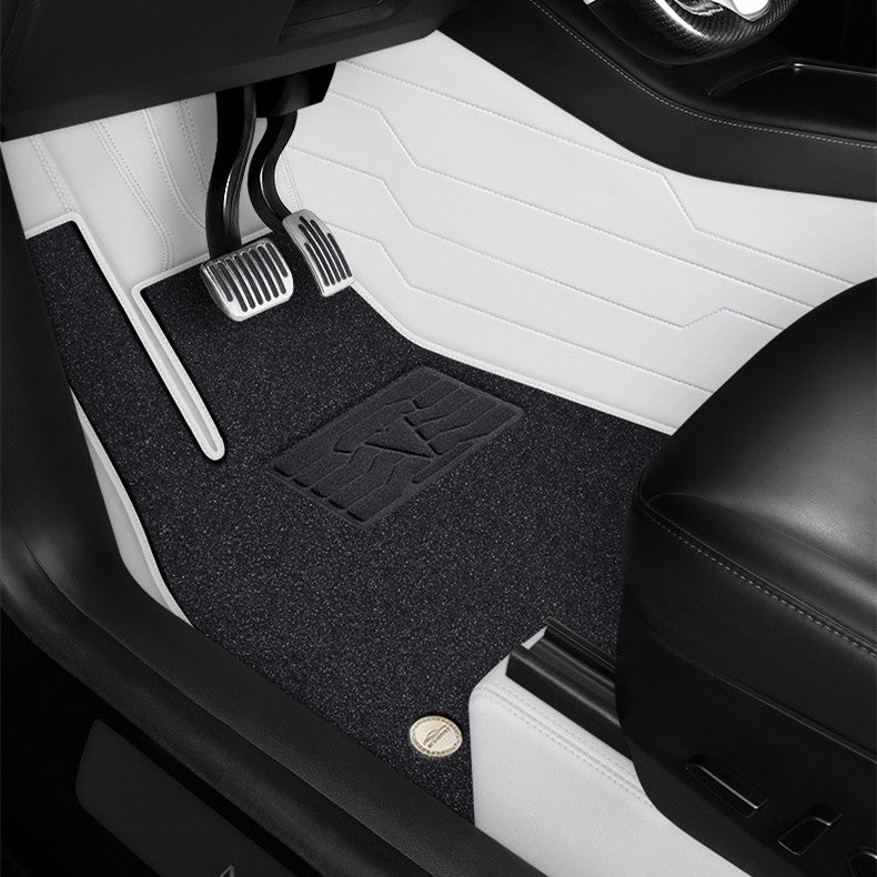 All - round white leather Floor Mats for Tesla Model 3 Highland / Y - Tesery Official Store