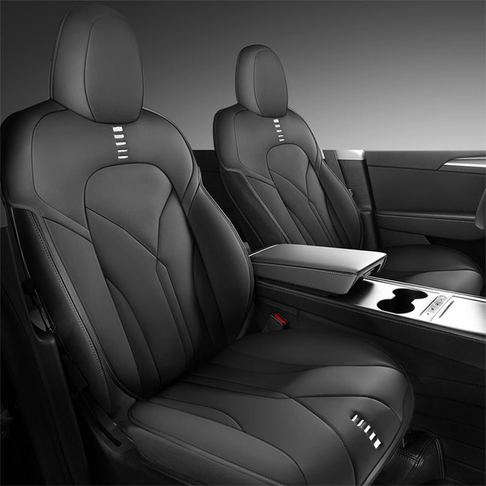 All Seasons Nappa Leather Seat Covers for Tesla Model 3 & Y - Tesery Official Store