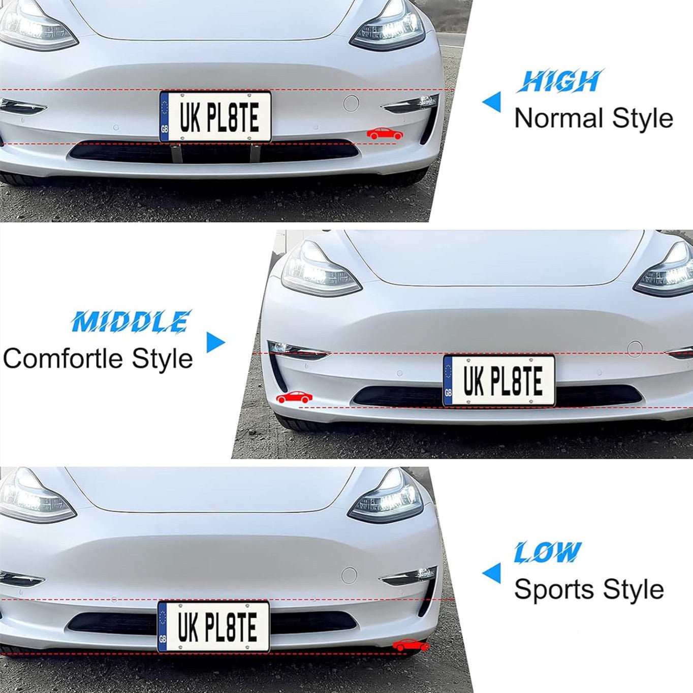 American Standard License Plate Frame for Tesla Model 3/Y - Tesery Official Store