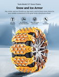 Anti - Slip Snow Chains for Tesla Model 3/Y【Style 2】 - Tesery Official Store