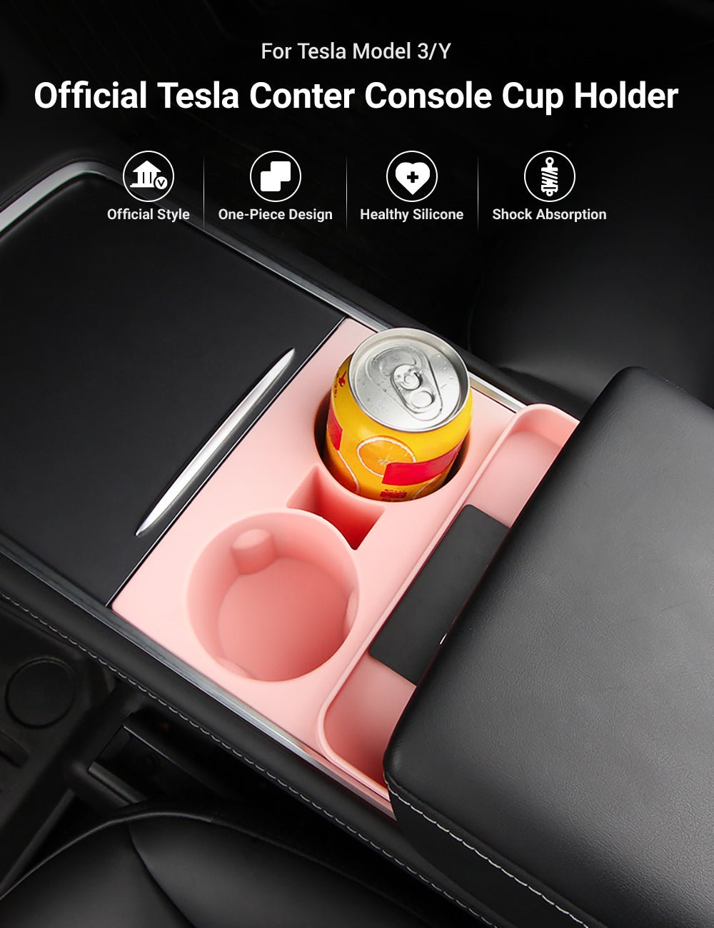 Center Console Silicone Cup Holder For Tesla Model 3/Y - Tesery Official Store