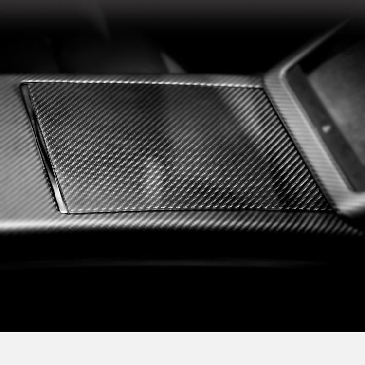 Center Panel Storage Box Dry Carbon Fiber Overlay for Model S/X 2021+ - Tesery Official Store