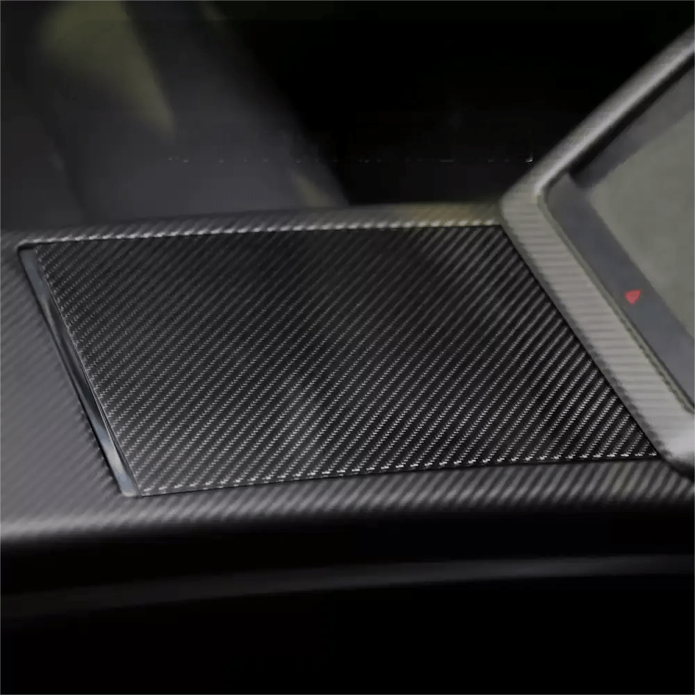 Center Panel Storage Box Dry Carbon Fiber Overlay for Model S/X 2021+ - Tesery Official Store