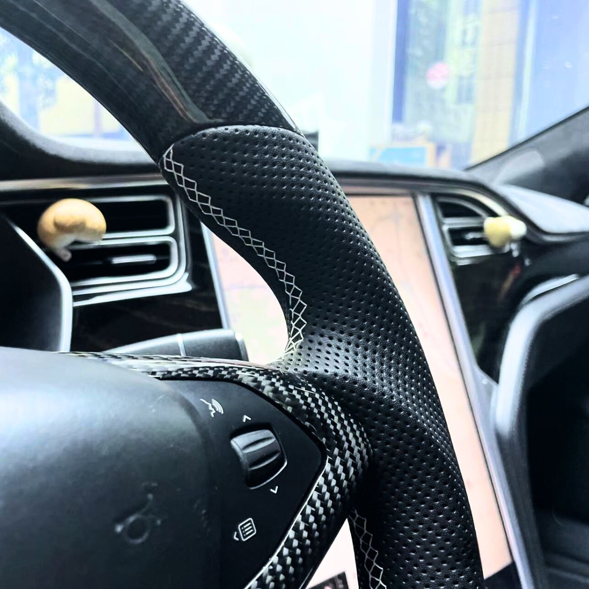 Custom Carbon Fiber Steering Wheel for Model X / S 2012 - 2020 - Tesery Official Store