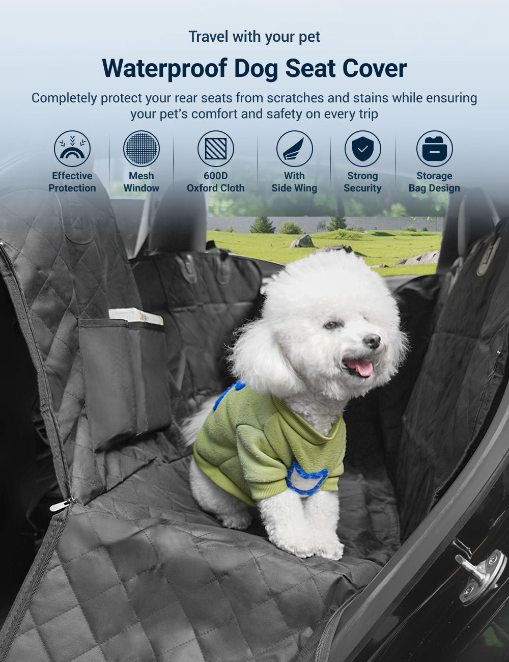 Dog Seat Cover for Tesla Model 3/Y/S/X/Cybertruck - Tesery Official Store