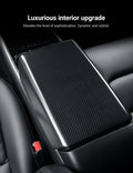 Dry Carbon Fiber Armrest Box Trim Cover for Tesla Cybertrunk - Tesery Official Store