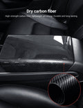 Dry Carbon Fiber Armrest Box Trim Cover for Tesla Cybertrunk - Tesery Official Store