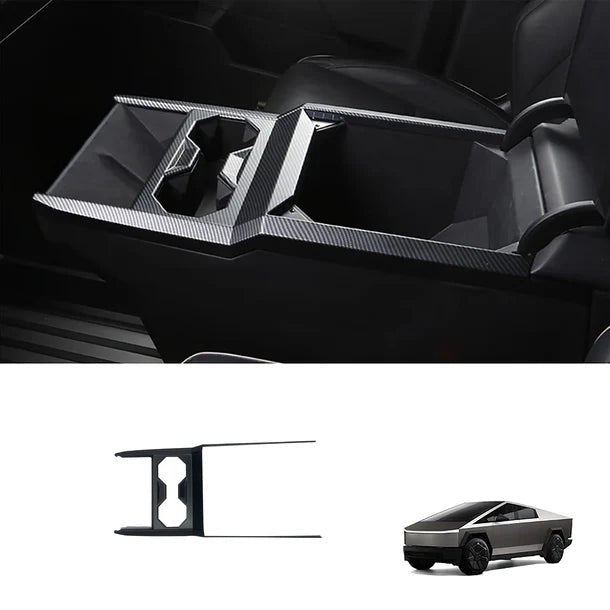 Dry Carbon Fiber Center Console Cup Holder for Cybertruck - Tesery Official Store