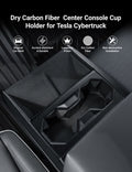 Dry Carbon Fiber Center Console Cup Holder for Tesla Cybertruck - Tesery Official Store