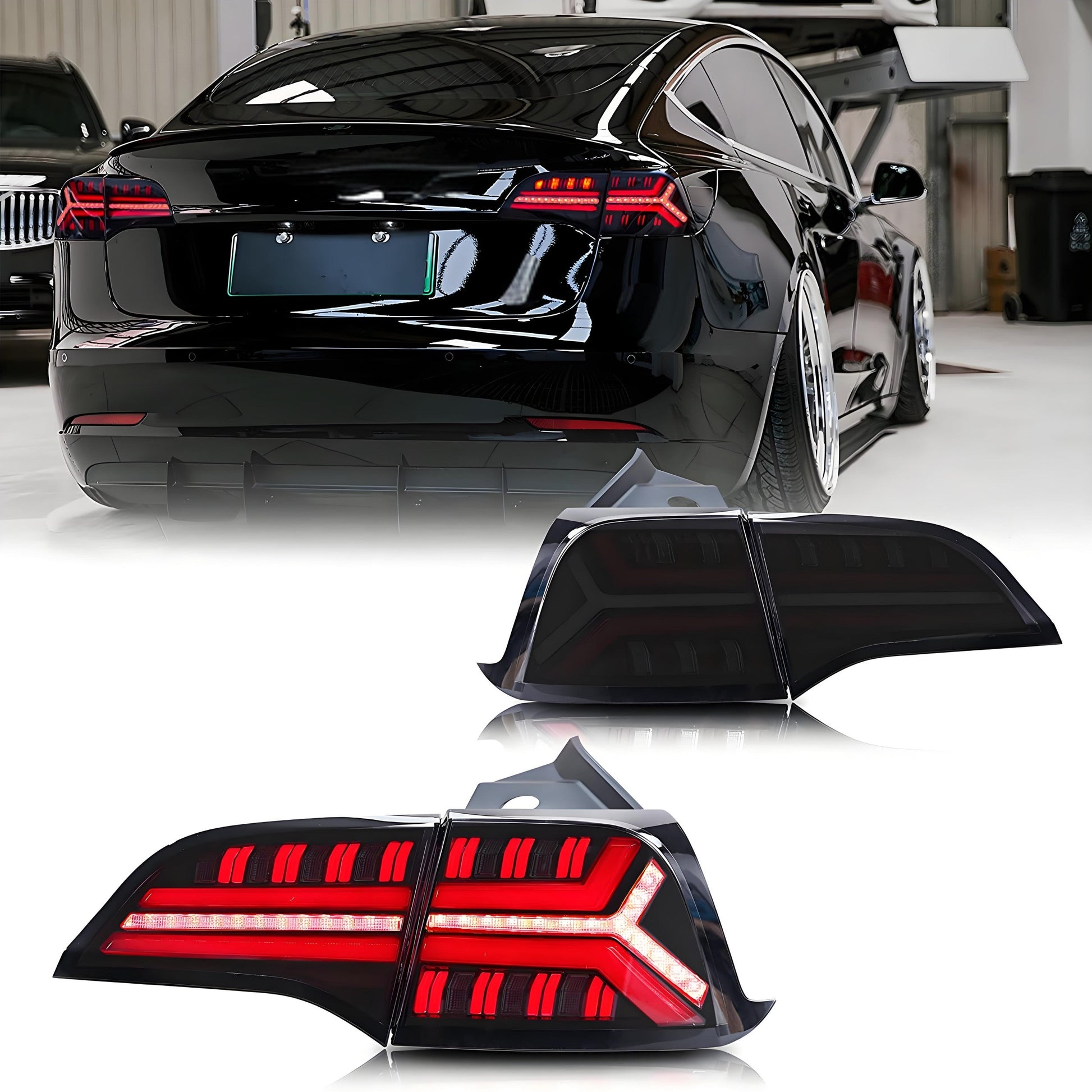 Fish Bone Tail Light For Tesla Model 3/Y - Tesery Official Store