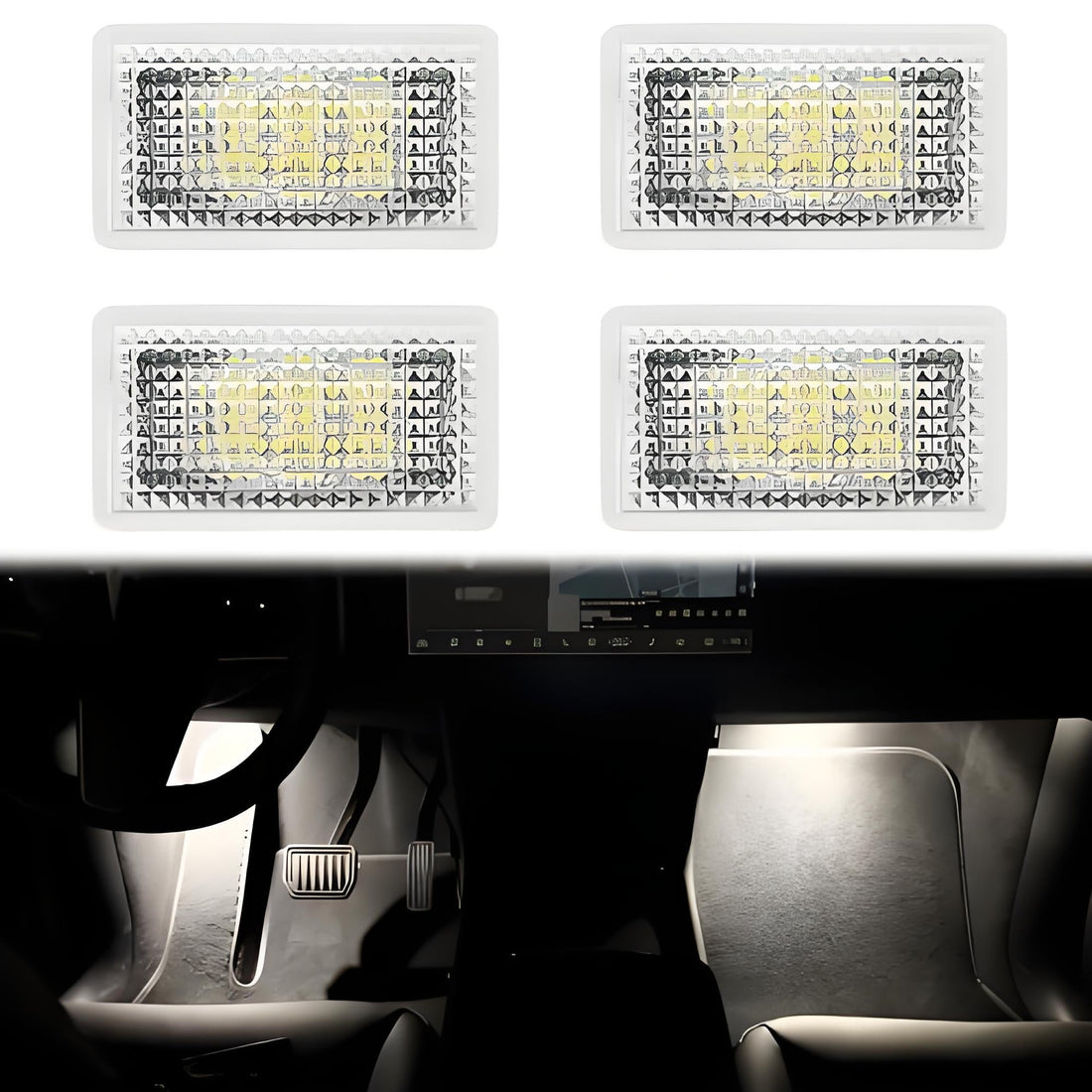 Footwell LED Lights for Tesla Model 3 / Y / X / S （4 Pcs） - Tesery Official Store