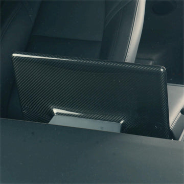 Couverture d'écran en fibre de carbone véritable adaptée au modèle Tesla 3 modèle Y