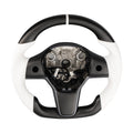 Model 3 / Y Sport Round Carbon Fiber Steering wheel 【Style 41】 - Tesery Official Store