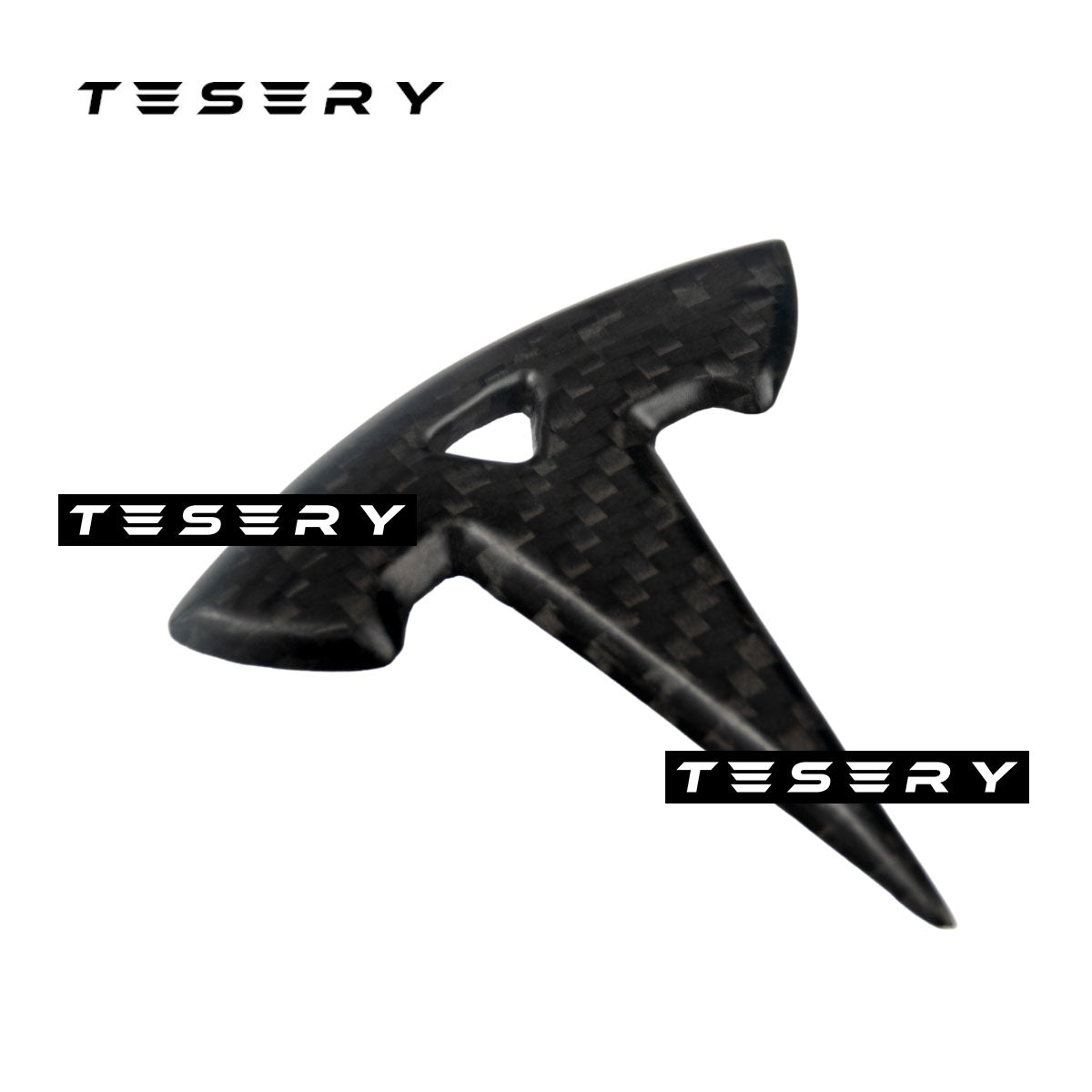 Model 3 / Y Steering Wheel Logo Cover - Carbon Fiber Interior Mods - Tesery Official Store