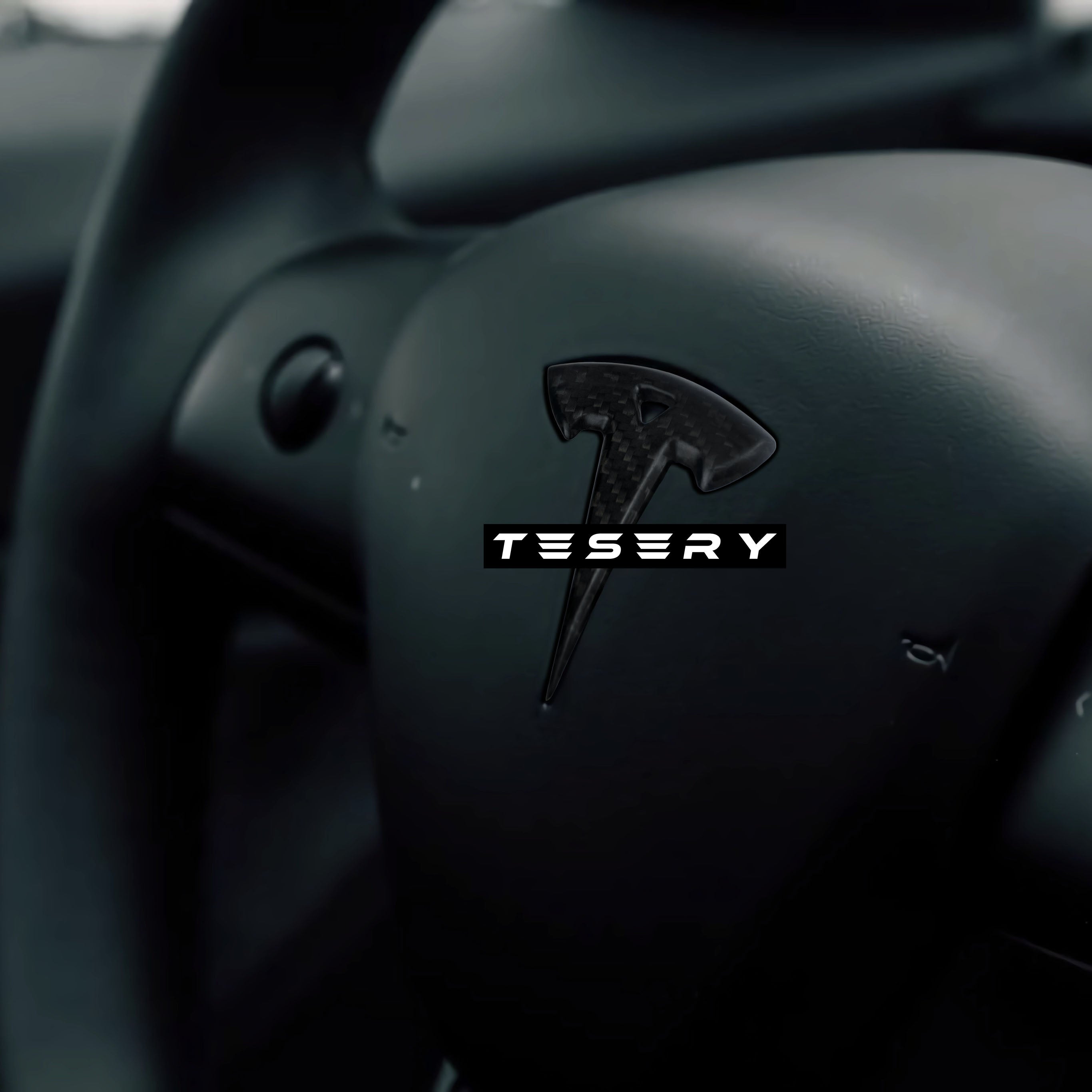 Model 3 / Y Steering Wheel Logo Cover - Carbon Fiber Interior Mods - Tesery Official Store