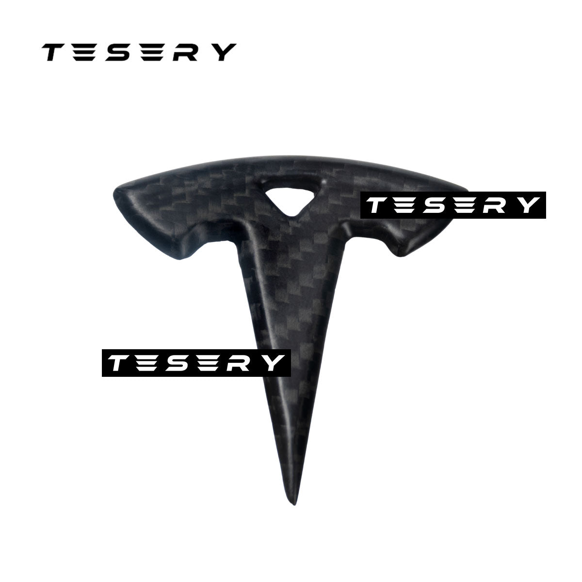 Model 3 / Y Steering Wheel Logo Cover - Carbon Fiber Interior Mods - Tesery Official Store