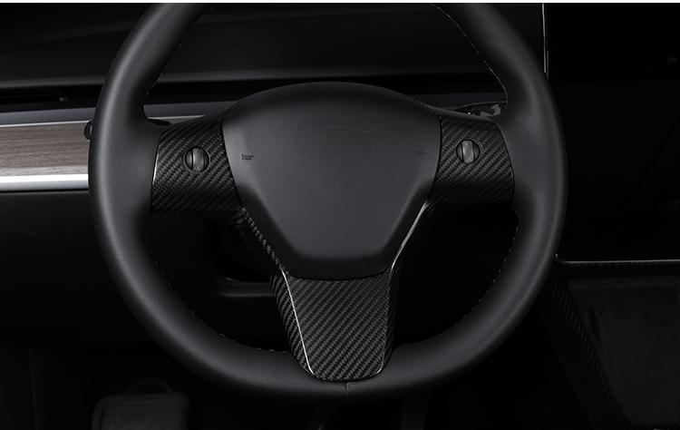 Model 3 / Y Steering Wheel Patch - Carbon Fiber Interior Mods - Tesery Official Store