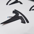 Model 3 / Y T Logo Overlay Front & Rear - Real Carbon Fiber Exterior - Tesery Official Store