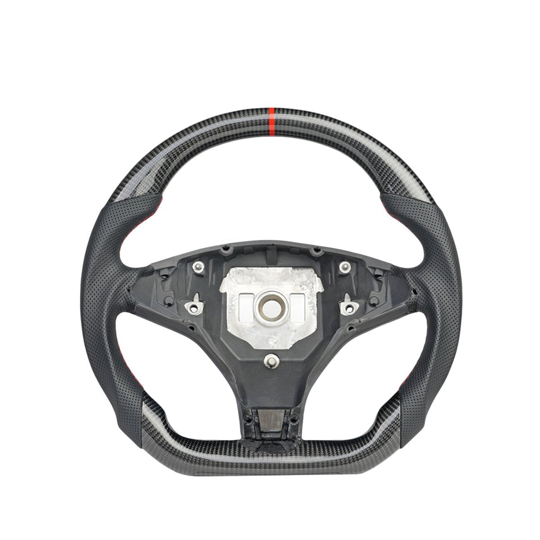 Model X / S Rounded Alcantara Carbon Fiber Steering Wheel 2016-2020【Style 4】 - Tesery Official Store