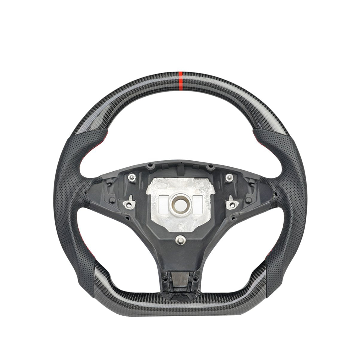 Model X / S Rounded Carbon Fiber Steering Wheel 2016-2020【Style 4】 - Tesery Official Store