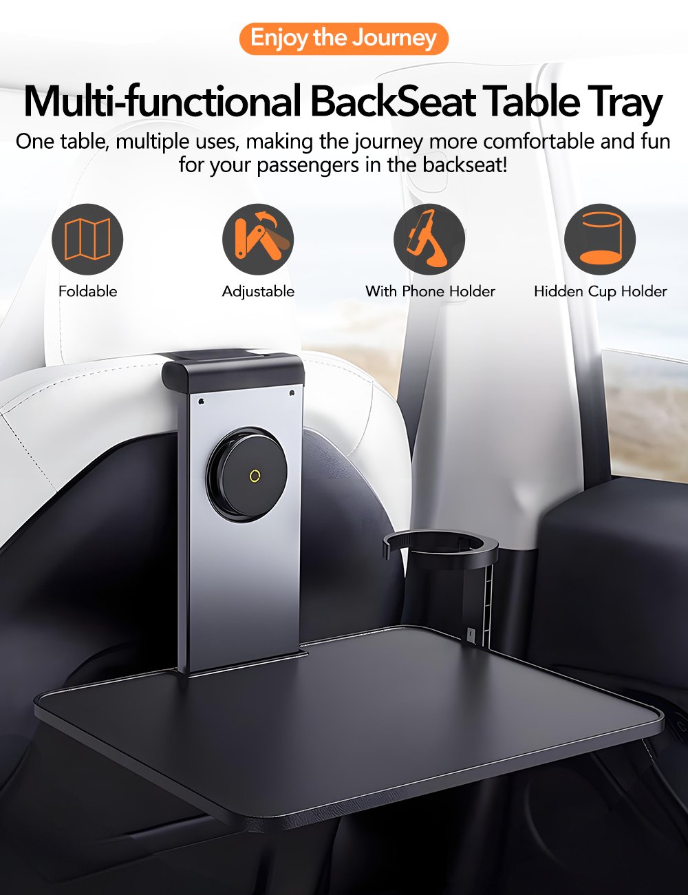 Backseat Multi - function Table Tray for Tesla Model 3/Y - Tesery Official Store