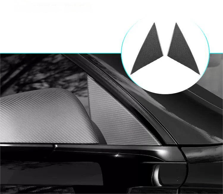 Real Dry Carbon Fiber A - Pillar Accent Overlays for Model 3/Y - Tesery Official Store