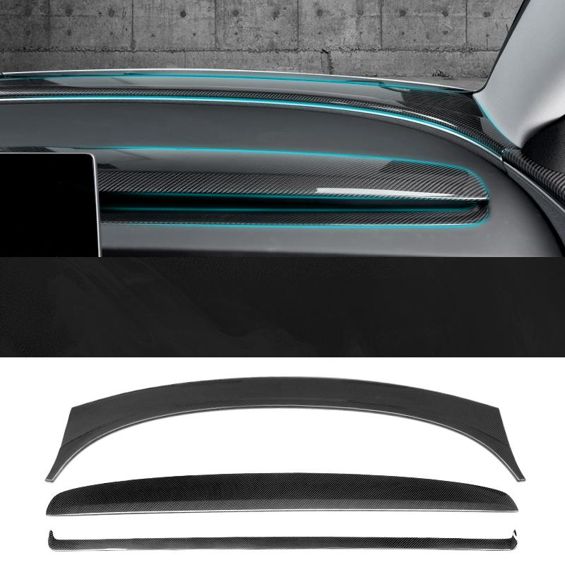 Real Dry Carbon Fiber Dashboard Cover Overlay for Model 3 Highland & Model Y - Tesery Official Store