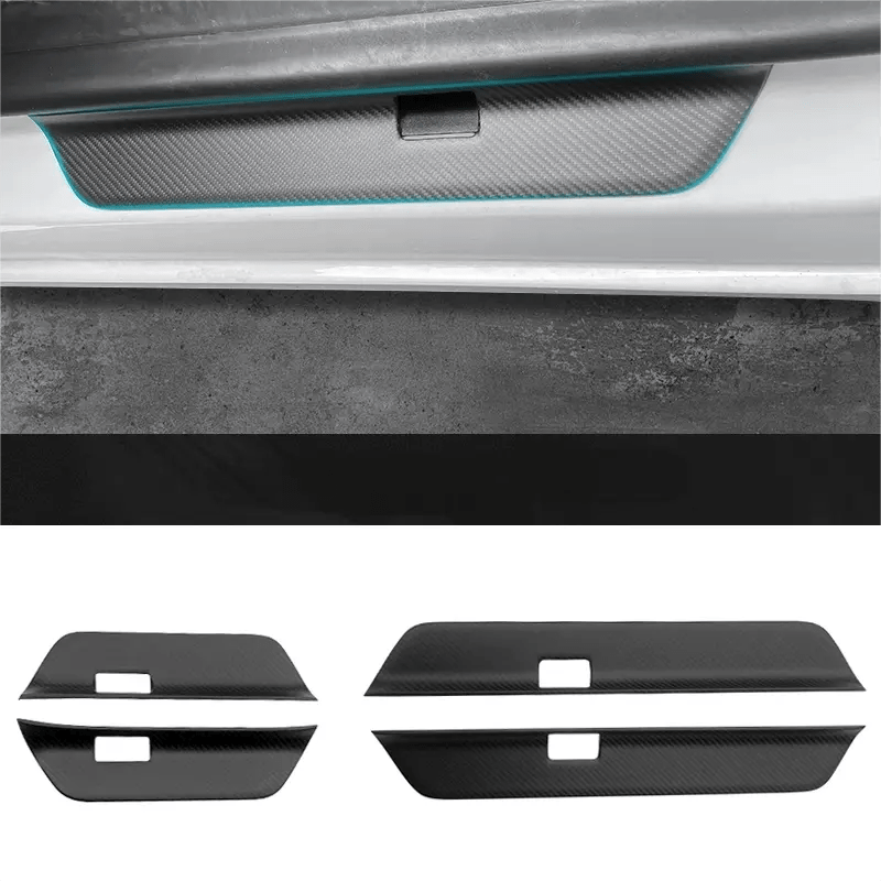 Real Dry Carbon Fiber Door Sill Strip Overlay for Model 3/Y - Tesery Official Store