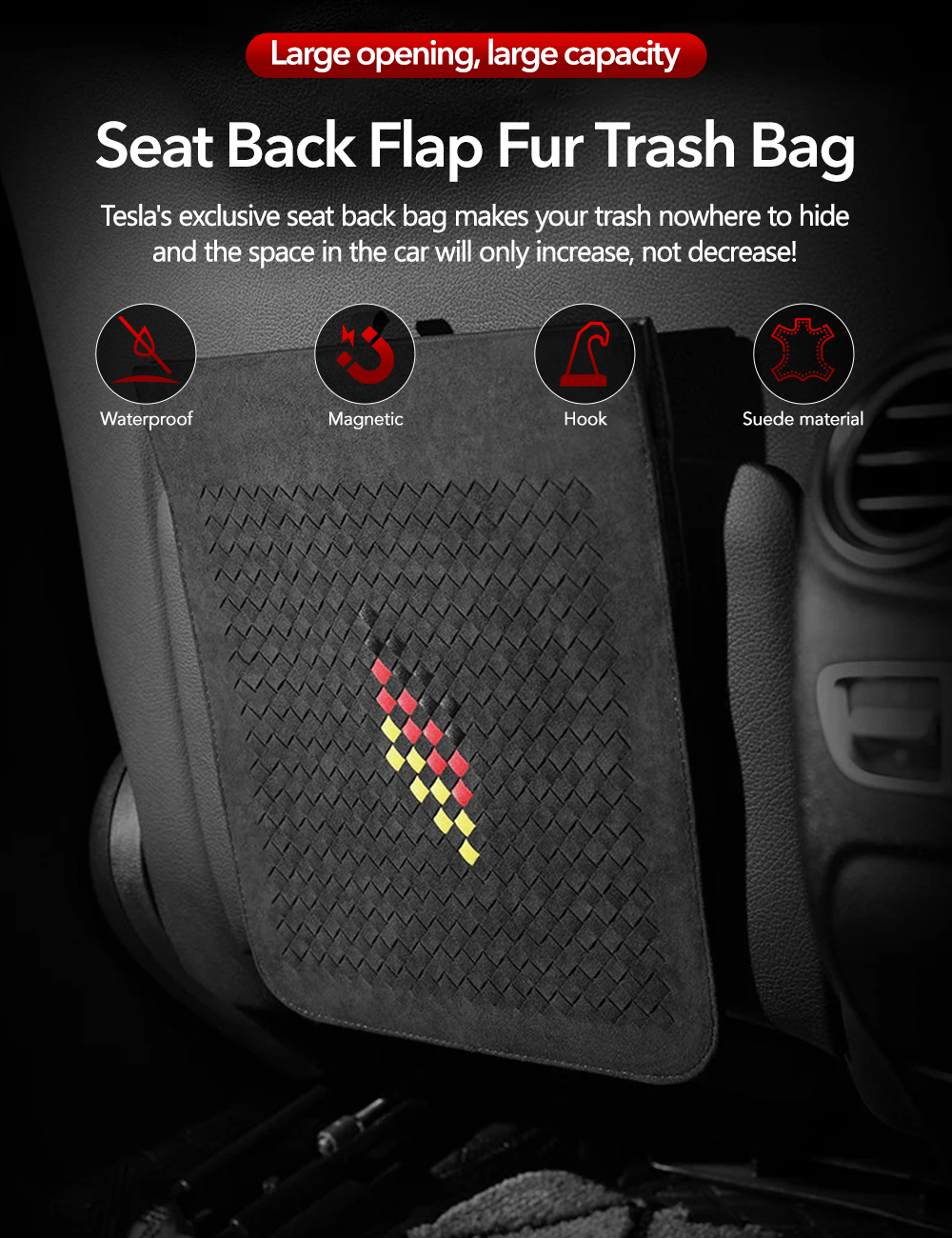 Seat Back Sunde Trash Bag for Tesla - Tesery Official Store