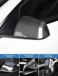 Side Mirror Cover OEM Style for Tesla Model X / S - Dry Carbon Fiber Exterior Mods - Tesery Official Store