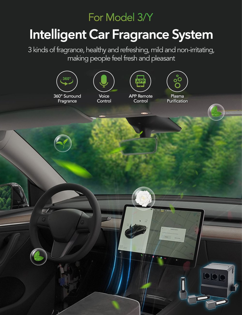 Smart Car Perfume System for Tesla Model Y/3 - Tesery Official Store