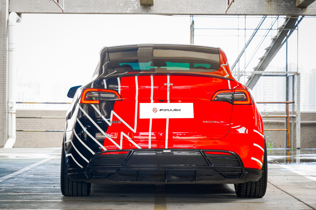 TESERY Carbon Fiber Rear Bump Diffuser for Tesla Model Y - Tesery Official Store