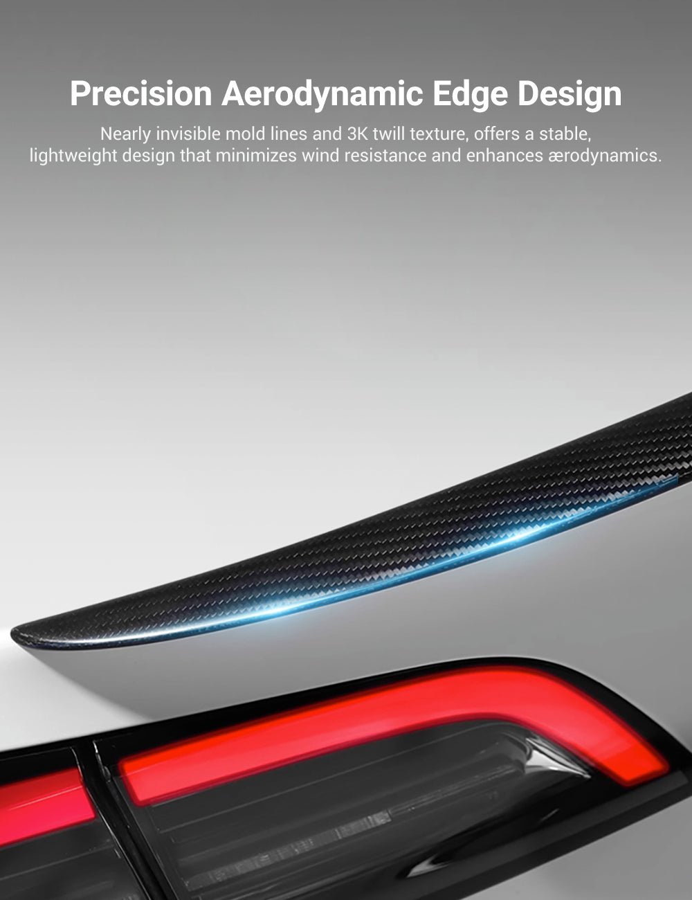 TESERY Dry Carbon Fiber Spoiler Performance Style for Tesla Model 3 Highland / Model Y - Tesery Official Store