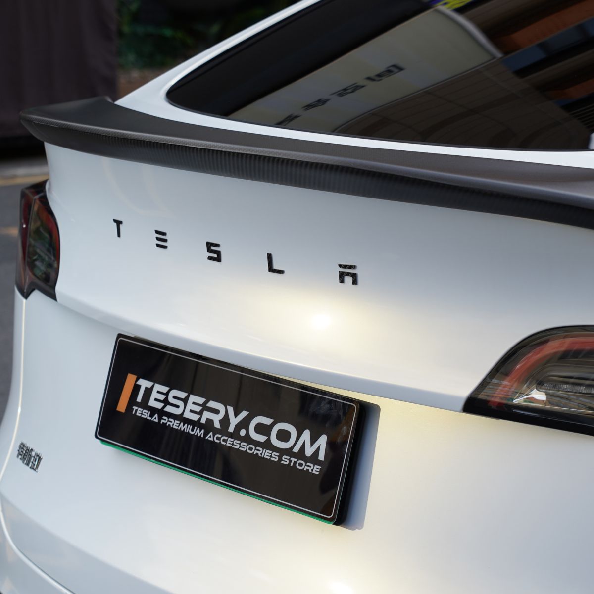 TESERY Logo Cover Front Badge Rear Letters Emblem for Tesla Model 3 highland / Y - Real Carbon Fiber Exterior - Tesery Official Store