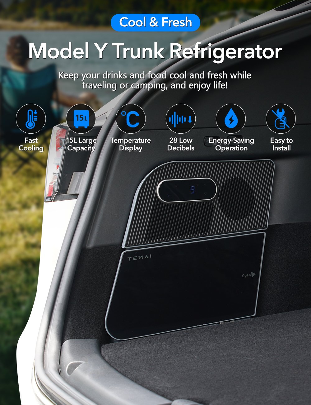 TESERY Rear Trunk On-Board Refrigerator for Tesla Model Y 2020-2023 - Tesery Official Store